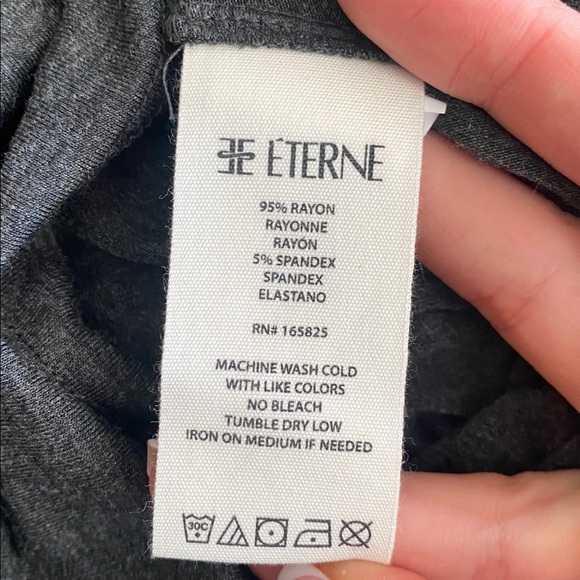 Eterne Loungewear Set Pants And Long-Sleeve T-Shirt Size M Heather Charcoal Grey - Picture 11 of 16